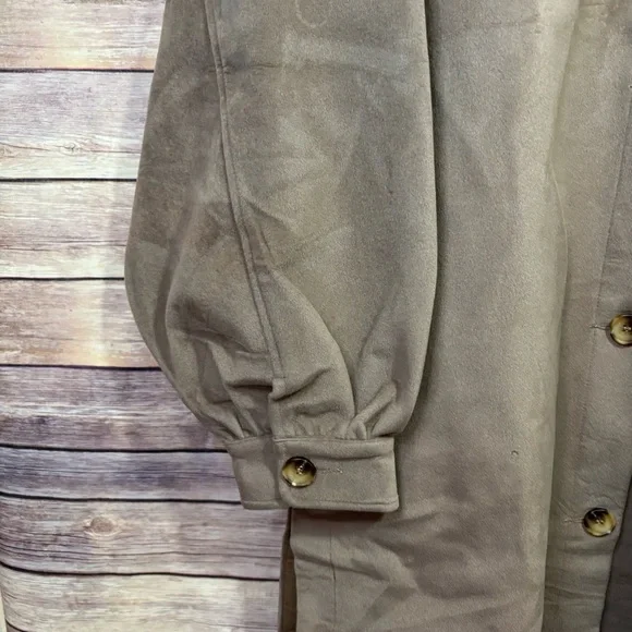 Lucca Couture Tanana Shacket Tan Size Large NWT - Picture 5 of 8